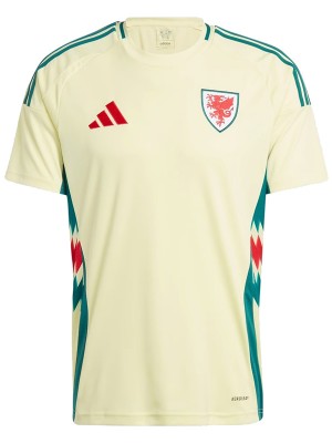 Wales maglia da trasferta uniforme da calcio seconda maglia da calcio sportswear da uomo per la Coppa Euro 2024